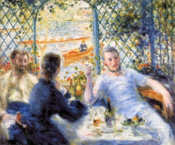 ピエール=オーギュスト・ルノワール Painting - カヌー愛好家の昼食会 ピエール・オーギュスト・ルノワール